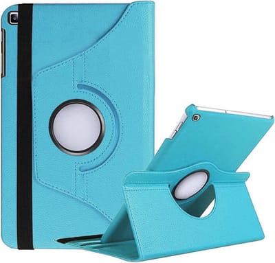Hoesje - Geschikt voor Samsung Galaxy Tab A 10.1 (2019) - 360 Graden Hoes - Draaibare Hard Cover Case - Tablethoes Draaibaar - Lichtblauw
