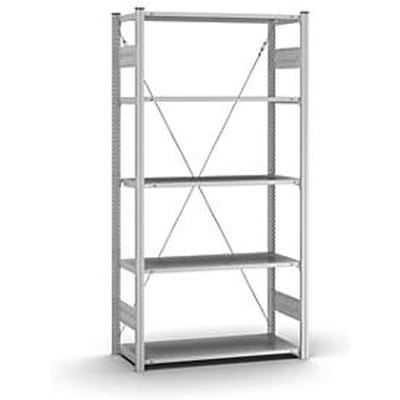 Insteekstelling Orion Plus - basissectie - L 1000 x D 400 x H 2000 mm - 5 legborden - draagvermogen per legbord 125 kg - verzinkt