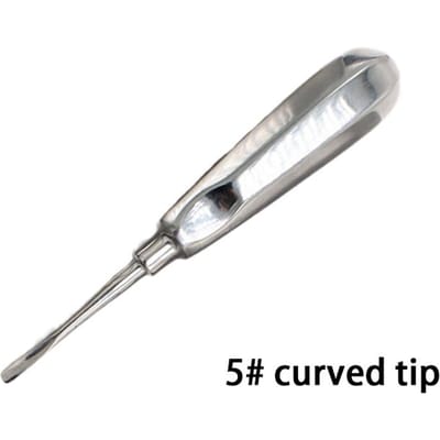 1 Stuk Tandextractie Liftor Roestvrij Staal Tand Tandarts Gereedschap Rechthoekige Gebogen Wortel Liftor Minimaal Invasief gray