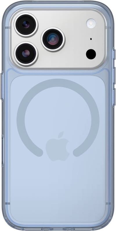 OtterBox Symmetry Clear MagSafe Camera Control Apple iPhone 17 Pro Silver Glade - blue