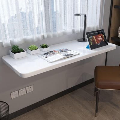Opvouwbaar Wandbureau - Klaptafel Bureau - Ruimte Besparen - Veelzijdig Gebruik - Compact Ontwerp - Houtkleur
