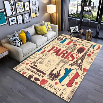 Mooie Romantische Frankrijk Parijs Eiffeltoren Tapijten voor Thuis Woonkamer Slaapkamer Sofa Deurmat Keuken Vloerkleden Antislip Decor 40x60cm (16x24in)