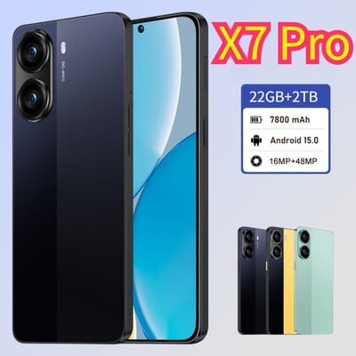 HOT Cellphones X7 Pro Origineel 7.3HD 7800mAh 22GB+2TB Android Mobiele Telefoons Gezichtsherkenning 5G Dual SIM Wereldwijde Versie Smartphone