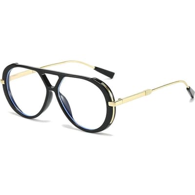 Klassieke Metalen Ovalen Zonnebril voor Dames Heren Vintage Stijl Zwart Montuur Zomer Mode UV400 Glazen black