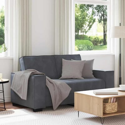 vidaXL - Tweezitsbank - 160x78x84 - cm - fluweel - donkergrijs
