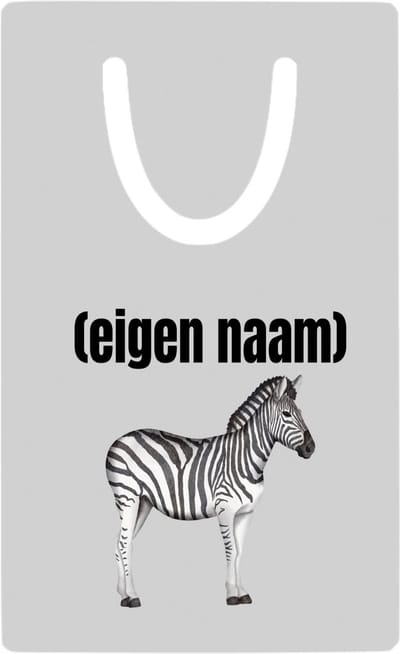 Hacebo® - zebra met eigen naam metalen boekenlegger - Zebra - dieren liefhebber - iemand die houdt van zebra's - verjaardag - cadeau - kado - geschenk Bladwijzer boekenleggers - 7.6 cm x 5cm