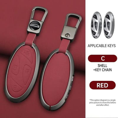 Auto Zink Leer Afstandsbediening Sleutelhoes Cover Houder Voor Hyundai Ionic 6 Grandeur Gn7 Kona Ev Nieuwe Grand Prix 5/7 Knoppen Sleutel Accessoires gray