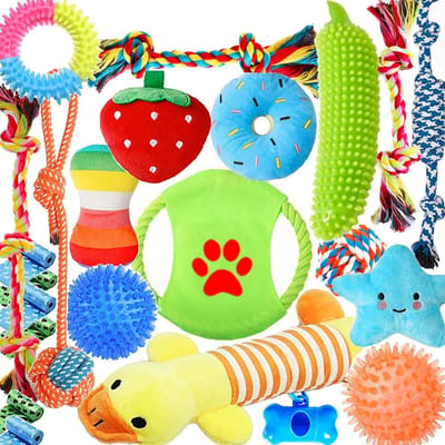 DOWO Honden Speelgoed Set - 23 Stuks - Puppy Speelgoed - Hondenspeeltjes - Speelgoed Hond - Honden Speeltjes - Speelgoed voor Hond