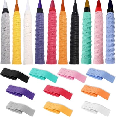 Tennisracket Grip Bands - 10 Stuks PU Antislip Gripbanden voor Badminton en Tafeltennis, Zweetabsorberend en Comfortabel