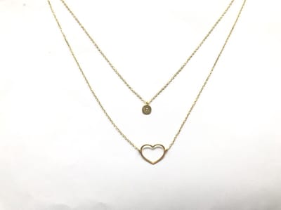 Collier heart en zirkonia