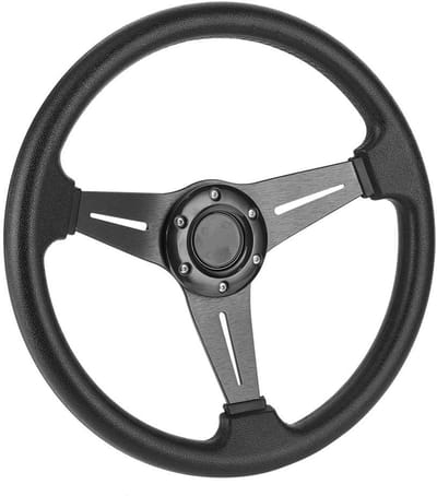 Dailygoody - Auto racestuurwiel - Sportstuurwiel - Upgrade je interieur - 350 mm - Universeel vervangend stuurwiel - Geschikt voor de meeste auto’s -