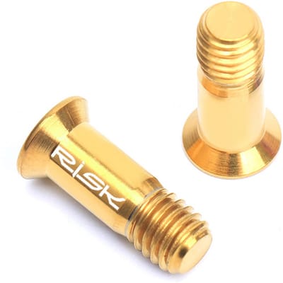 2 STKS Ti Legering Achterderailleur Wieltjesbouten M5x14.2mm Fietsen Achtergeleiderol Bouten Schroef Gold beige