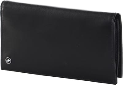 MANDARINA DUCK Leren Kaarthoes Downtown Bifold Wallet Black Zwart