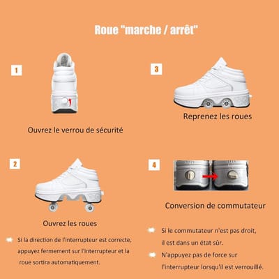 Schoenen met Wielen - Skeelers Sneakers - Vrije Tijd Activiteit - Verborgen Wielen - EUR 33 - Multicolor