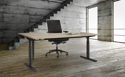 T-poot Wingbureau Quick breed 160CM diep 120CM bladkleur Beuken framekleur Aluminium (RAL9006) wingzijde Links