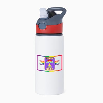 Hacebo® - LGBTQ cadeau - waterfles met rietje rood - Lgbt - Queer - LGBTQ cadeau - met opdruk - lgbt - Pride month - lgbtq vlag - gay pride - met tekst - opdruk - leuke pride spullen - verjaardag - cadeau - gift - water fles - 650ML
