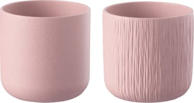 J-Line Bloempot Gen Keramiek Roze Small Assortiment Van 2 - Ø 13.50 cm - 2 stuks