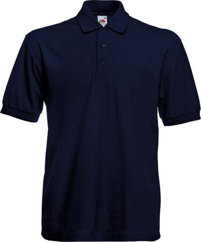 Fruit Of The Loom Heren 65/35 Heavyweight Piqué Poloshirt Korte Mouwen. (Donker Marine)