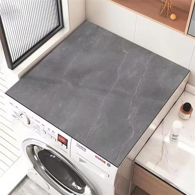 Wasmachine Drogerhoes - Apparaat Mat - Apparaten Beschermen - Absorberend Sneldrogend - 50 x 50 cm - Donkergrijs