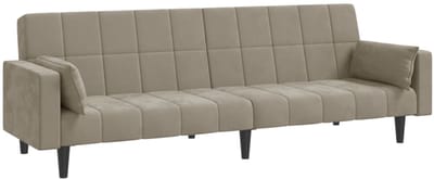 Slaapbank - Uitklapbaar - Slaapstoel - Logeerbed - Zetelbed - Slaapfauteuil - Vouwbed - 2 persoons - Zeer comfortabel - Lichtgrijs