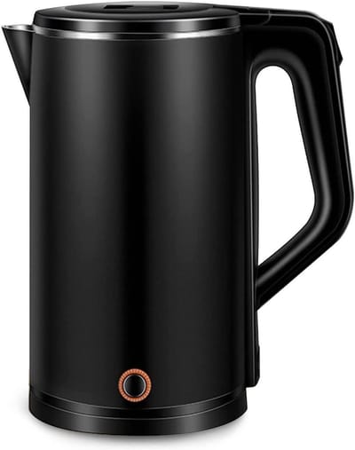 Waterkoker Roestvrijstaal - Heetwaterdispenser - Snel Water Koken - Dubbele Laag Isolatie - 2 Liter - Zwart
