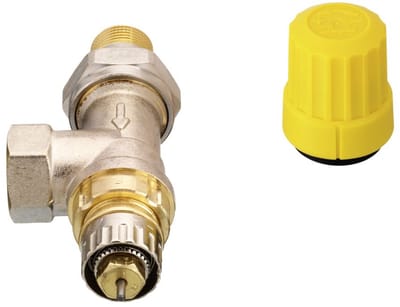 Danfoss Klephuis RA-UR 10 R 3/8, UK (Axiaal), Mat vernikkeld, 013G3297