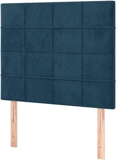 Hoofdbord - Bedonderdeel - Slaapkamer Aankleding - Verstelbare Hoogte - 90 cm Breed - Donkerblauw