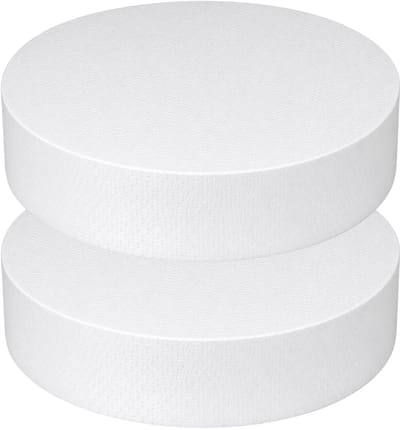 Piepschuim vormen - cirkel - 2x - D27,5 x 4 cm - styropor hobby / DIY vorm - basis knutselfiguren