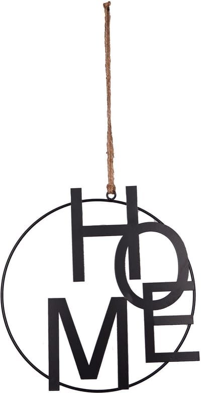 UNUS® Hangers metalen HOME 25cm zwart voor ramen of muren