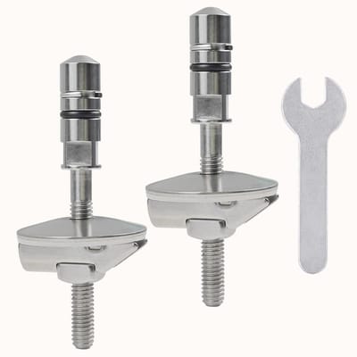 2x Universele Toiletbril Scharnieren RVS - Duurzaam & Eenvoudig Montage WC Zitting Bevestiging M6x71mm