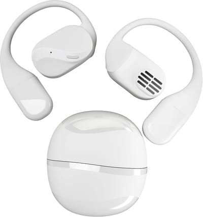 Open-Ear Hoofdtelefoon - Draadloze Oordopjes - Sport en Werk - 60 Uur Speeltijd - IPX5 Waterdicht - Wit