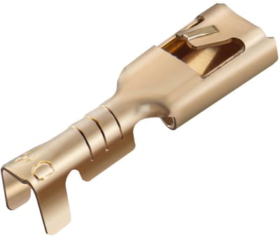 Dailygoody - Spade Connector - Crimp Terminals - 100 Stuks - 2.8 mm - Koper - Niet Geïsoleerd - Geschikt voor 0.5 mm2 tot 0.8 mm2 - Verbind de juiste
