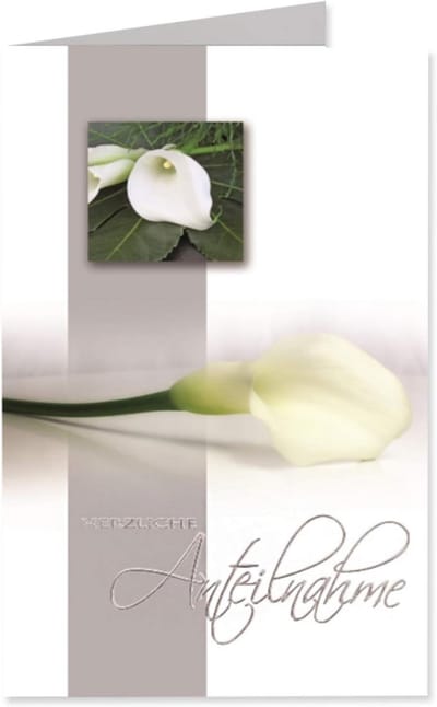 20 Rouwkaarten Set Wit Calla - Inclusief Enveloppen en Condoleance Registratie