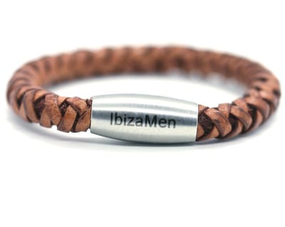 IbizaMen KIDS - jongens - armband - leer - cognac - vintage - 5mm