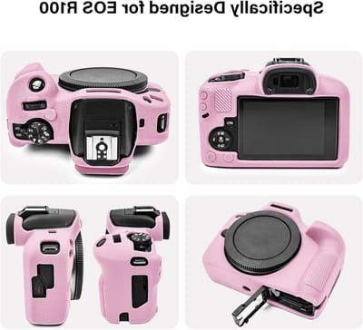 Camera Bag Accessory Set voor EOS R100 - Silicone Beschermhoes, LCD Schermbeschermer en Hot Shoe Cover, Ideaal voor Fotografie en Videografie