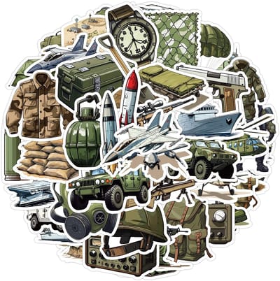 Meer Leuks - Stickerset Leger/Militairen - 50 stuks - Landmacht - Luchtmacht - Het Leger
