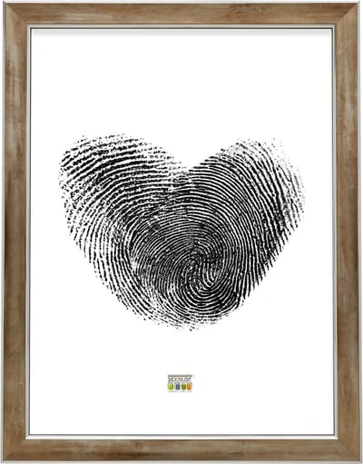 Deknudt Frames fotolijst S45YD3 - brons met zilver biesje - 30x45 cm