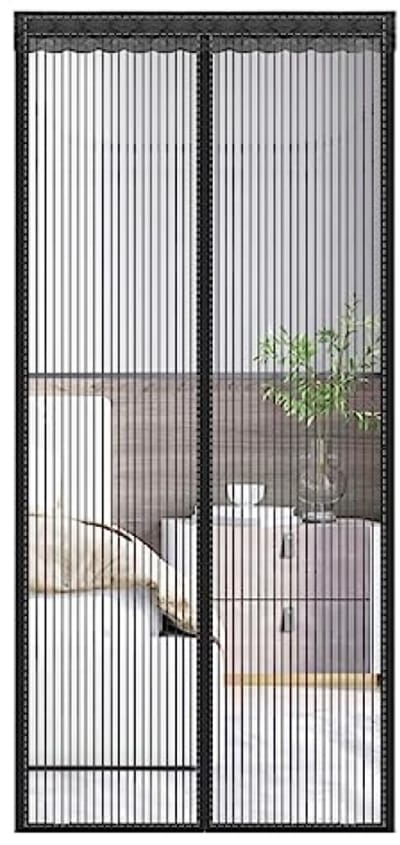 Magnetisch vliegengaas voor deur 90x210 cm - Zelfklevend insectenhor zonder boren - Automatisch sluitend muggennet voor balkon, terras en woonkamer