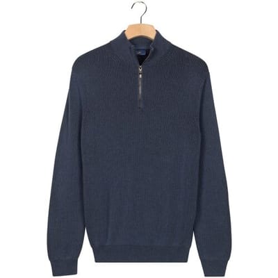 Baileys - Heren - Trui - Ribgebreid - Katoenen Pullover - Dark Denim - 528419-675