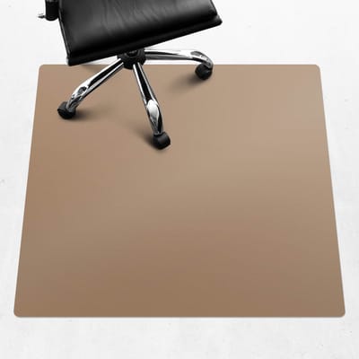 Wallfluent - Vloerbeschermer Geroosterde walnoot - 100x100 cm - Lichtbruin Vloerbeschermer Bureaustoelmat - Vierkant - Vloerbeschermer Vinyl-Computer Stoel Mat-Werkplekdecoraties - Pastel- en aardse kleuren