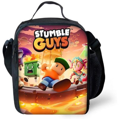 Cartoon 3D Spelletjes Stumbles Guyss Kinder Schoolrugzak met Lunchtassen, Etui's, Schooltassen voor Jongens Meisjes Beste Cadeau