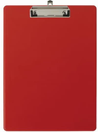 Exacompta 10x Klemplaat in gecoat papier - 23x32cm voor A4 - Rood - 17295E