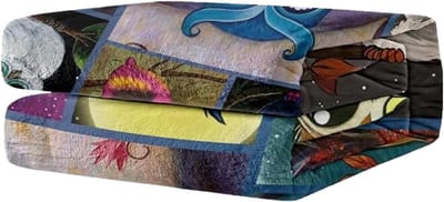 Uil deken - Zachte plaids - Gezelligheid thuis - Schattig uilpatroon - 150x200cm - Meerkleurig