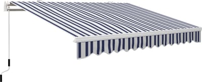 Outsunny luifel - met handslinger - polyester - blauw