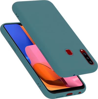 Cadorabo Hoesje geschikt voor Samsung Galaxy A20s in LIQUID GROEN - Beschermhoes gemaakt van flexibel TPU silicone Case Cover