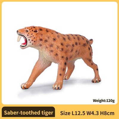 Oude Mammoet Actiefiguur Hoge Kwaliteit Speelgoed Realistisch Prehistorisch Dieren Model voor Verzamelaars Wild Dier Figuurtje Kinderen Smilodon brown