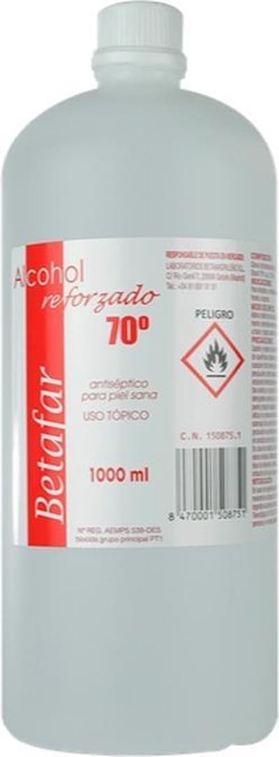 ALCOHOL 70 _ 9 FLESSEN VAN 1 LITER ELKE FLES _ Alcohol 70% Reiniging, desinfectie en sterilisatie