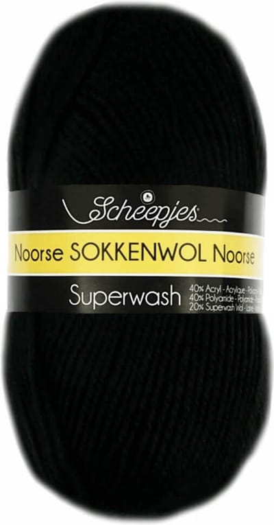 Scheepjes Noorse Wol Markoma 100g - 6860 Zwart