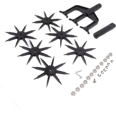 Scarificateur de sol de jardin résistant à l'usure 2 en 1 scarificateur ventilé motoculteur rotatif pour jardin black