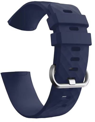 CHPN - Siliconen bandje Geschikt voor Fitbit - Fitbit Bandje - Geschikt voor Fitbit Charge 3 en 4 - Siliconen - Donkerblauw - Maat S/M - Siliconen